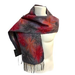 Elena Pozdeeva Hand Felted Scarf – Muskoka-Made Wool Art – New With Tags – 9"x72